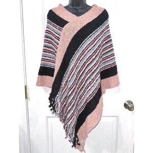Lemite brand pink and black poncho